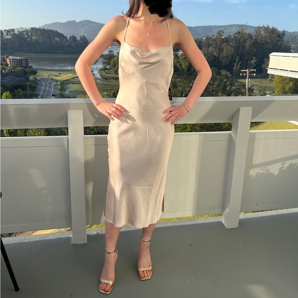 Midi Silk Dress - Prom, Wedding, Event, Going out